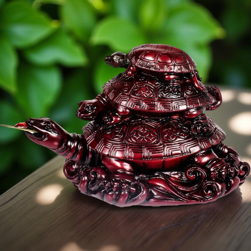 Triple Tortoise Feng Shui Protection Figurine FB1941 🌵