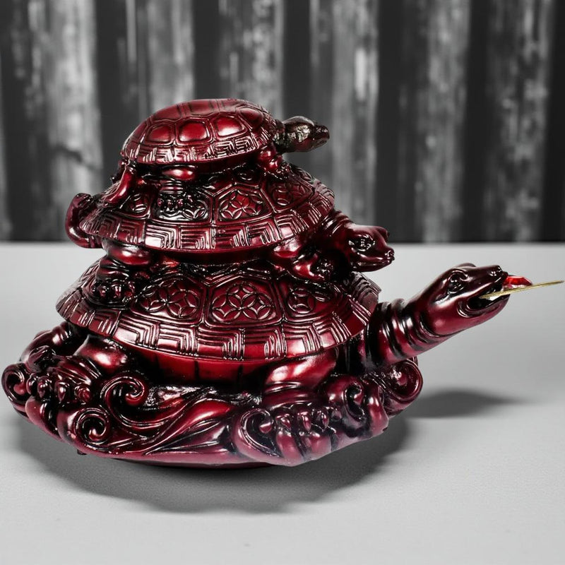 Triple Tortoise Feng Shui Protection Figurine FB1941 🌵