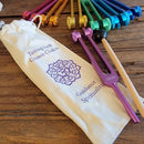 Weighted Color Matched Tuning Forks- 7 Chakras w/ Bags - Tuned (Set of 7) FB1431