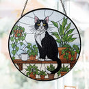 Stained Glass Cat / Cats, Assorted Patterns, Sun Catcher / Hanger FB2163 🧚‍♀️