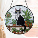 Stained Glass Cat / Cats, Assorted Patterns, Sun Catcher / Hanger FB2163 🧚‍♀️
