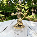 Brass Wizard with Staff Totem / Spirit Animal Figurine FB3154 🐅