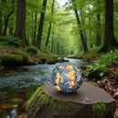 Yooperlite Cratered Moon Sphere UV Reactive 50MM 💛🪷💛 CD-10344