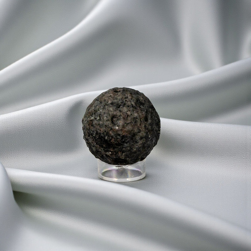 Yooperlite Cratered Moon Sphere UV Reactive 50MM 💛🪷💛 CD-10344