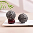 Yooperlite Moon Crater Sphere with Wooden Stand FB1263 🌕