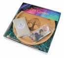 Zen Garden, Wood Tray, Assorted Etched Symbols & Stones FB1889 🌸🐚🌸