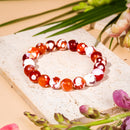 Carnelian Orca Agate Bracelet - Feminine Force 🧡🌼🧡 CI609
