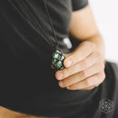 Labradorite Dragon’s Heart Transformation Pendant CI53 💚