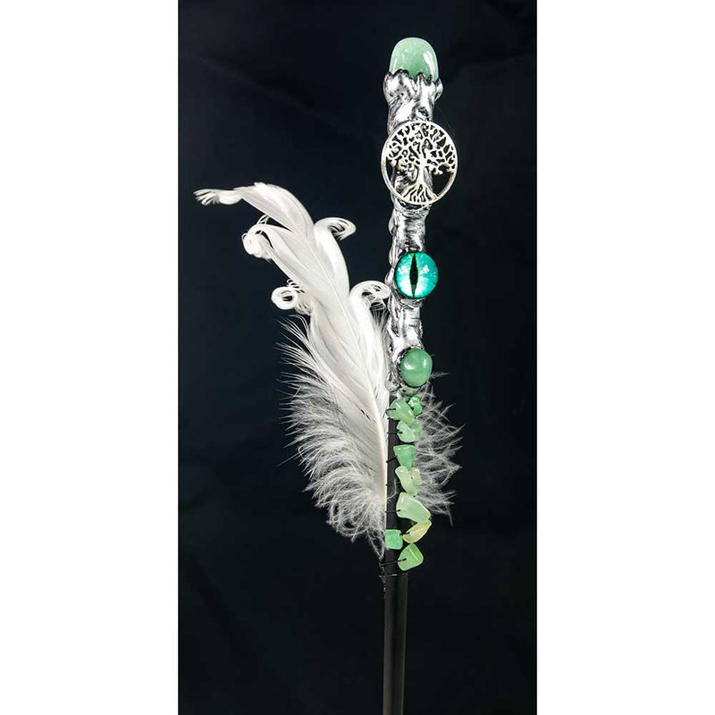 Energy Wand - Green Aventurine, Blue Dragon Eye & Tree of Life FB1033 🌸