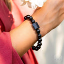 Habit Breaker - Black Obsidian & Tourmaline Bracelet CI571