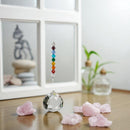 Hanging Crystal Cut Glass Chakra Beads or Purple Lotus Crytal Hanger FB1875 💜