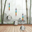 Hanging Crystal Cut Glass Chakra Beads or Purple Lotus Crytal Hanger FB1875 💜