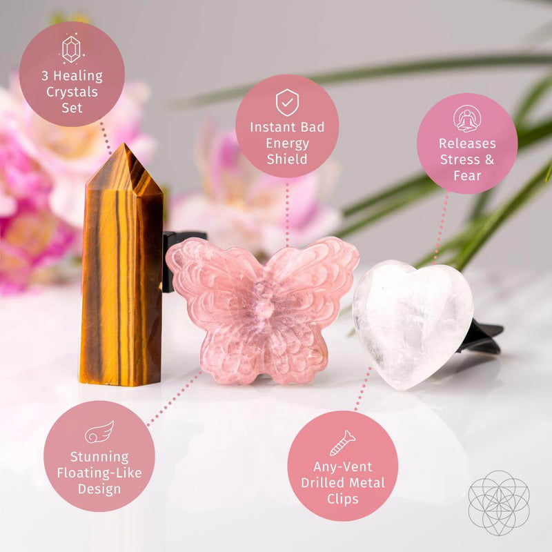 Healing Butterfly – Crystal Car Kit of Safety 💠➺💠 CI575