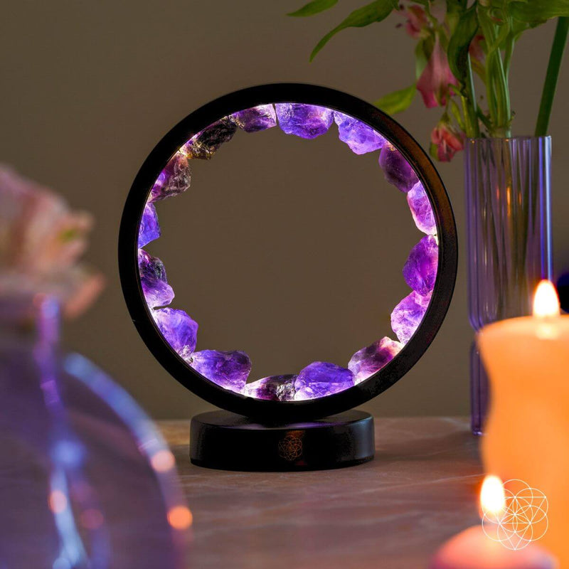 Amethyst Spiritual Protection & Peace Lamp C1499 🌸