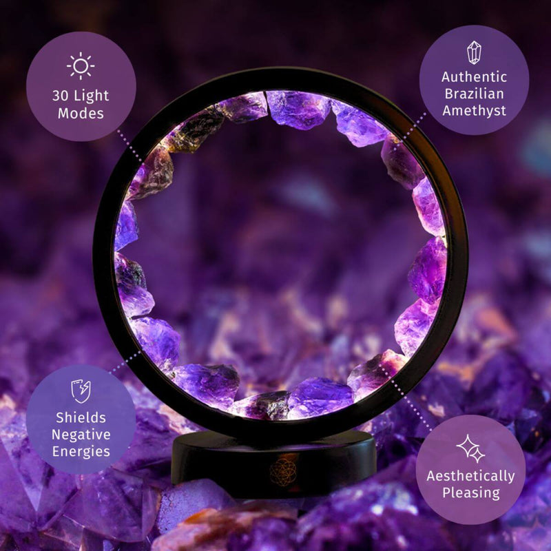 Amethyst Spiritual Protection & Peace Lamp C1499 🌸