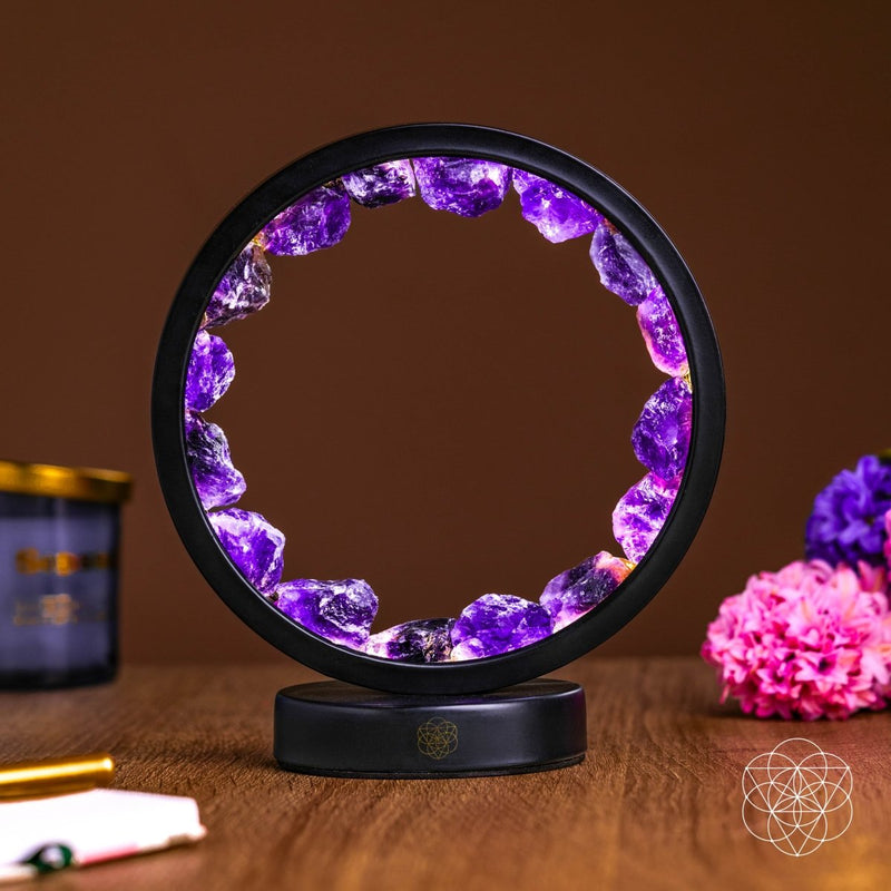 Amethyst Spiritual Protection & Peace Lamp C1499 🌸