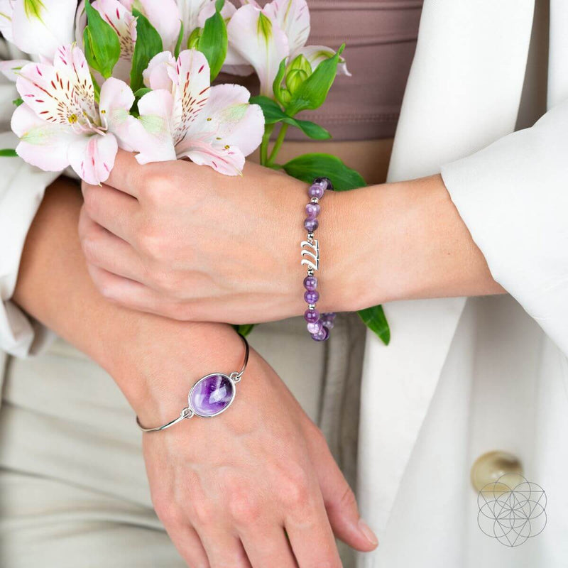 777 Lucky Amethyst Bracelet Set