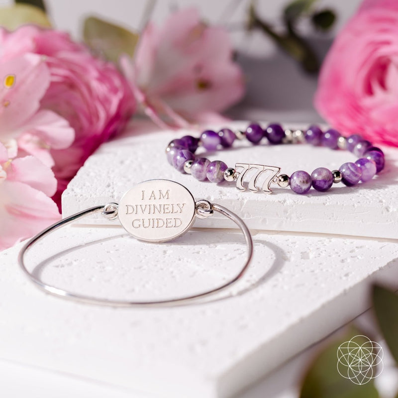 777 Lucky Amethyst Bracelet Set