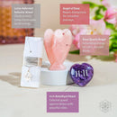 Rose Quartz Angel, Heart, Selenite 11:11 Blessed Car Crystal Kit CI509🪽