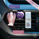Rose Quartz Angel, Heart, Selenite 11:11 Blessed Car Crystal Kit CI509🪽