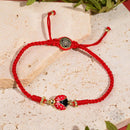 Lucky Ladybug - Four-Strand Red String Bracelet 🧚‍♀️CI537