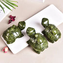 Nephrite Jade Mother Turtle & Baby Figurine Carving / Totem /Spirit Animal FB1797 🐢