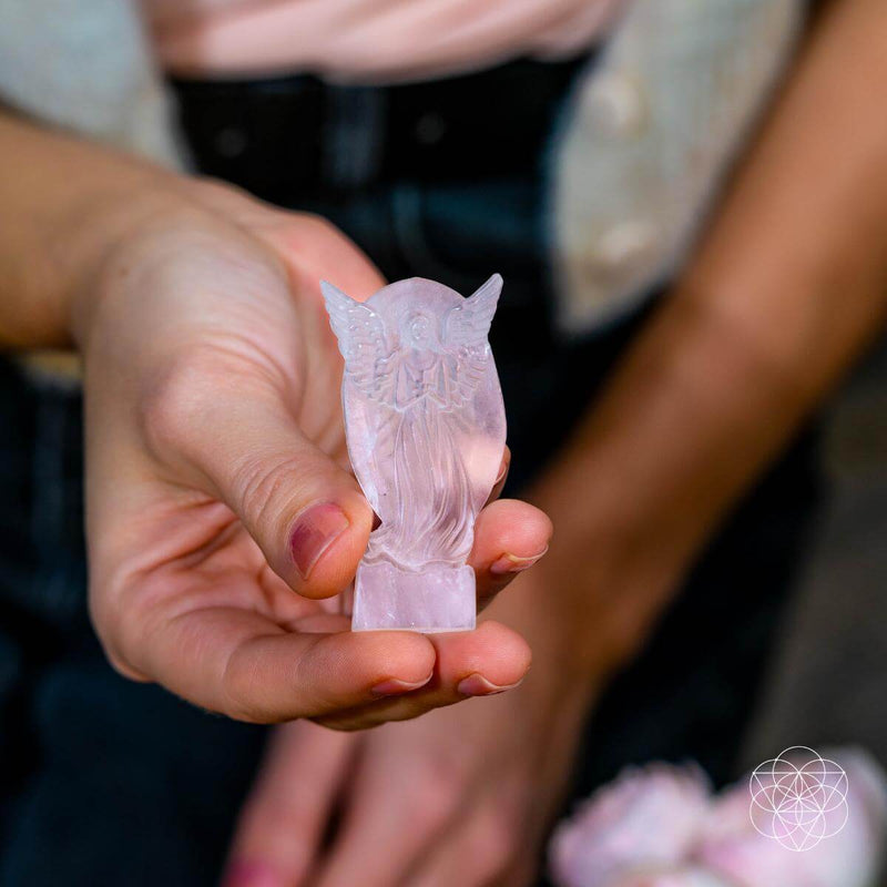 Angel Carving of Ascension, Clear Quartz, Personal Protector CI526A 🪽