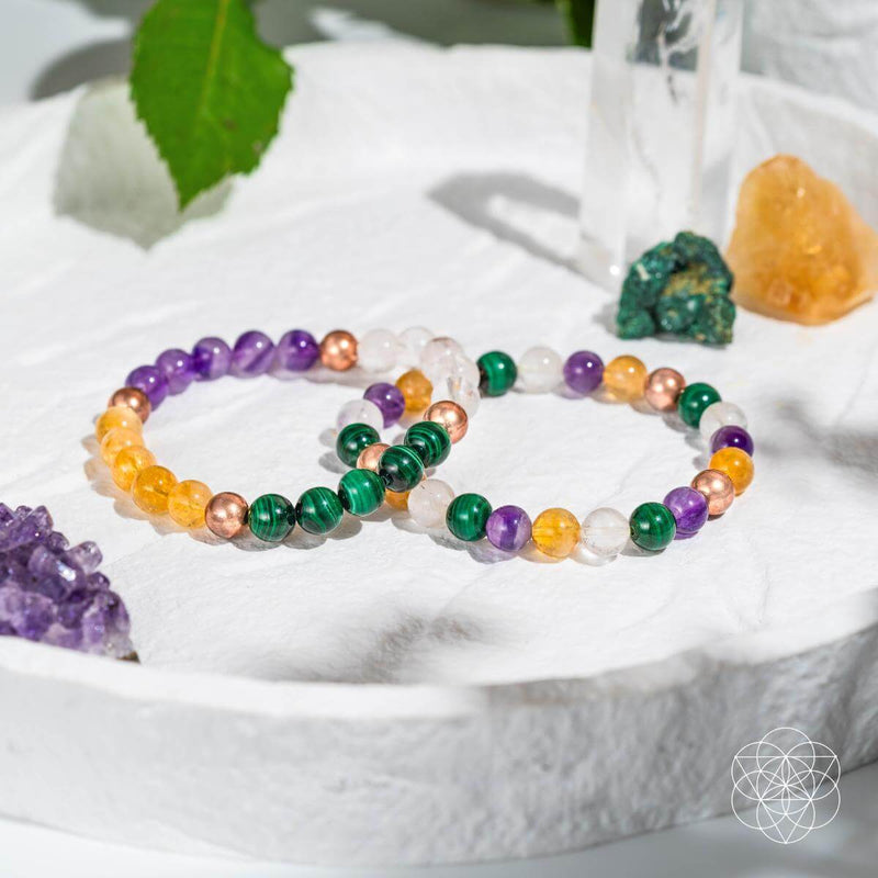 Powerhouse of Wealth Manifestation - Crystal Quartet Two Bracelet Set 🌼 CI541