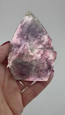 Lepidolite Lithium Mica, High Sheen Tear Drop Carvings, emotional well-being, mental balance FB1498