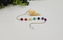 Gemstone Pendulums, Chakra Beads on Silver Plated Chain FB1421