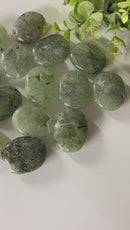 Prehnite Palm Stones - Pillow Shape from South Africa FB2259 🍐