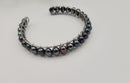 Cultured Peacock or Peach Freshwater Pearls Cuff / Bangle Bracelet  FB1133