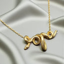 Winding Python 18K Gold Plate Necklace FB2603 🌟