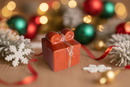 Holiday Gift Box with Bow, Red Jasper or Ocean Jasper FB2368