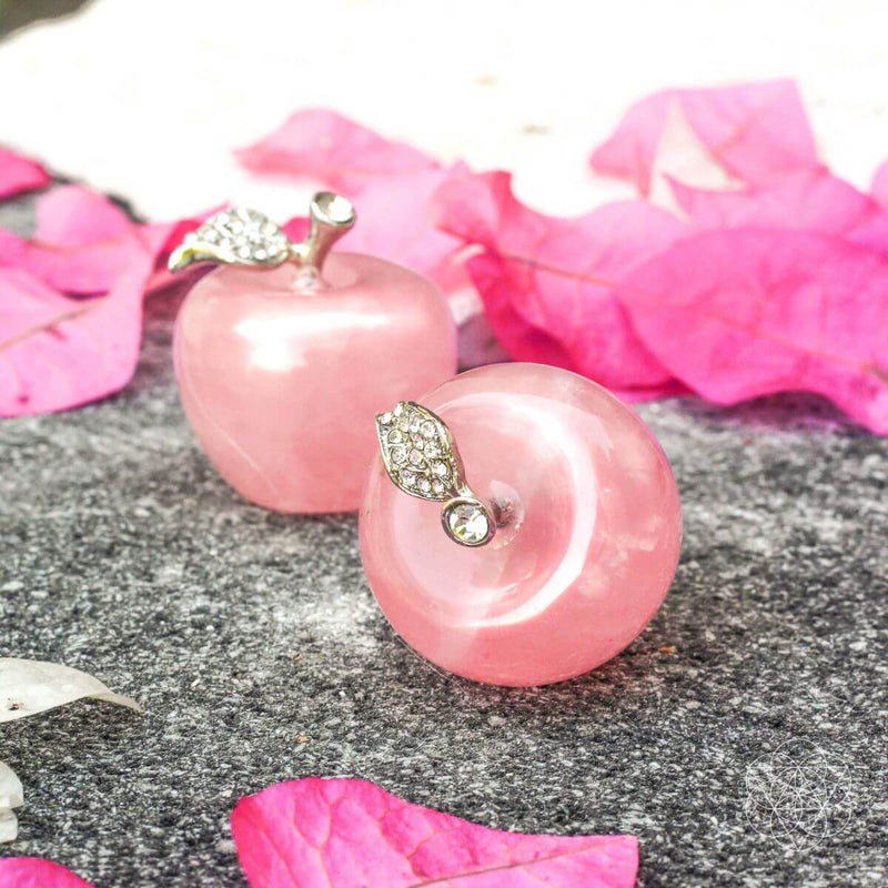 Rose Quartz Love Apples, Set of 2 CI106 🍎
