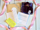 Dragonfly Gem Pouch Boxed Set - Rose Quartz for Relationships, Nurturing energy FB1231