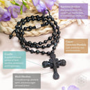 Black Obsidian Cross of Faith & Protection CI497 🌟