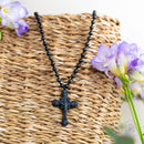 Black Obsidian Cross of Faith & Protection CI497 🌟