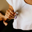 Rainbow Fluorite and Opal, Self-Control Pendant 💜 CIL16X