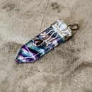 Rainbow Fluorite and Opal, Self-Control Pendant 💜 CIL16X