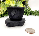 Shungite Yin Yang Bowl Candle Holder FB3449 💠