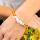 Golden Bracelet of New Beginnings - Spark Hope with Citrine, Moonstone, Clear Quartz