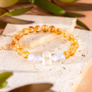 Golden Bracelet of New Beginnings - Spark Hope with Citrine, Moonstone, Clear Quartz