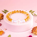 Golden Bracelet of New Beginnings - Spark Hope with Citrine, Moonstone, Clear Quartz