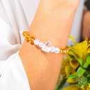 Golden Bracelet of New Beginnings - Spark Hope with Citrine, Moonstone, Clear Quartz