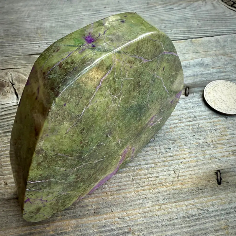 Stichtite with Serpentine Atlantisite Freeform – Barberton, South Africa 💜 SSF003