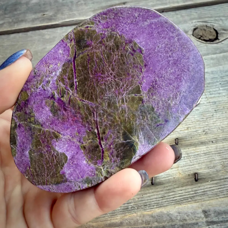 Stichtite with Serpentine Atlantisite Freeform – Barberton, South Africa 💜 SSF005