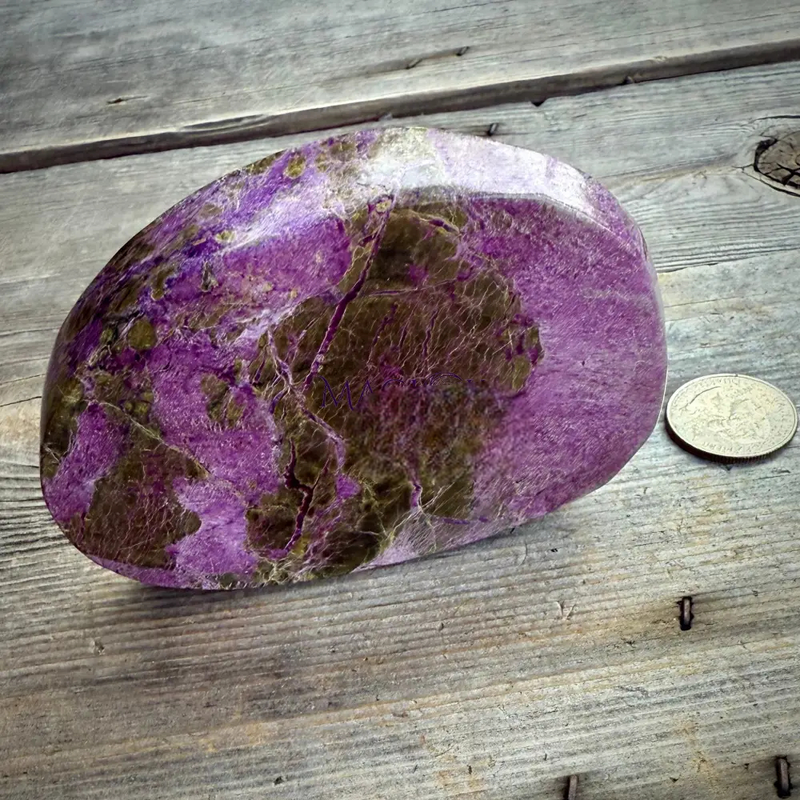 Stichtite with Serpentine Atlantisite Freeform – Barberton, South Africa 💜 SSF005