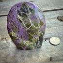 Stichtite with Serpentine Atlantisite Freeform – Barberton, South Africa 💜 SSF008