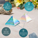 Angel Aura or Aqua Aura Pyramids - Intuition, Focus, Wisdom CI517 🧚